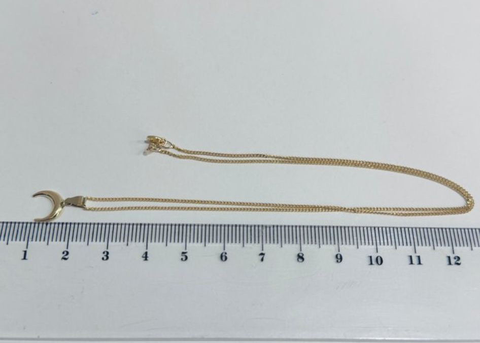 18 karaat Geelgouden Halve Maan Ketting