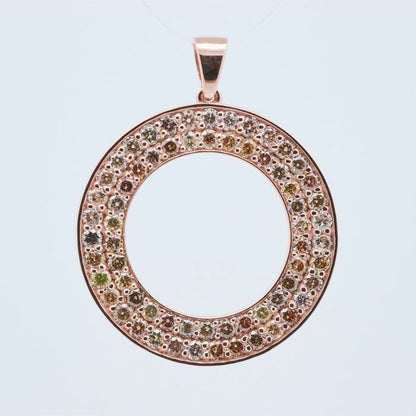 14 karaat Gouden Hanger met Natuurlijk Gekleurde Diamanten – 1,06 ct