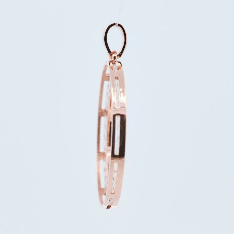 14 karaat Gouden Hanger met Natuurlijk Gekleurde Diamanten – 1,06 ct