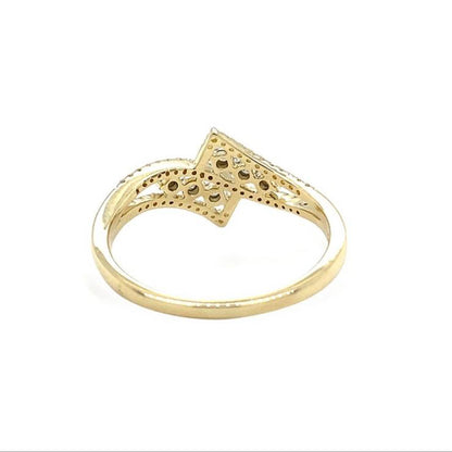 14 karaat Geelgouden Ring met 51 Diamanten – 0,15 ct