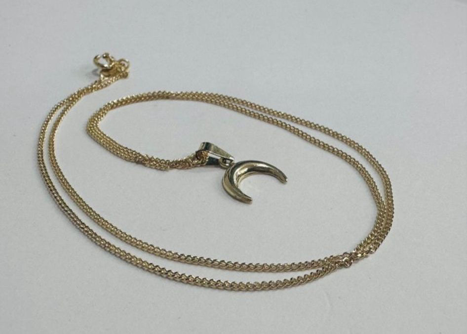 18 karaat Geelgouden Halve Maan Ketting