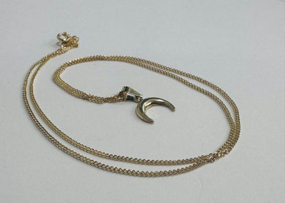 18 karaat Geelgouden Halve Maan Ketting