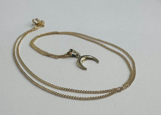 18 karaat Geelgouden Halve Maan Ketting