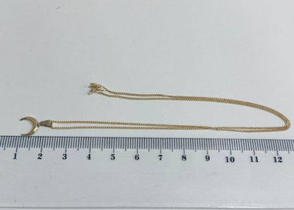 18 karaat Geelgouden Halve Maan Ketting