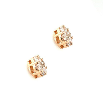 14 karaat Roségouden Oorbellen met Diamanten