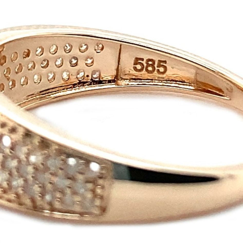 14 karaat Roségouden Ring met Diamanten - 0,41 ct