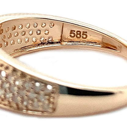 14 karaat Roségouden Ring met Diamanten - 0,41 ct