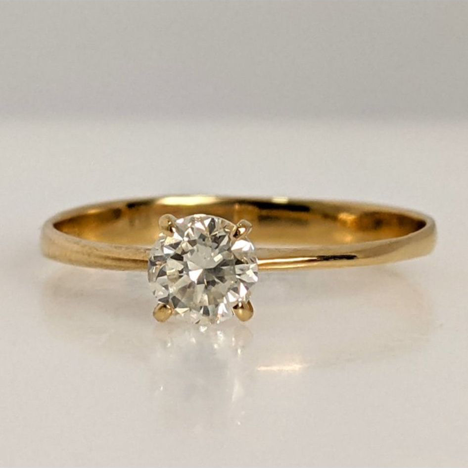 14 karaat Geelgouden Ring met Diamant – 0,53 ct