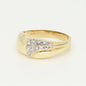 14 karaat Vintage Geelgouden Ring met 8 Diamanten