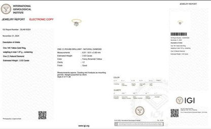 Luxe 14 karaat geelgouden ring met fancy bruine diamant