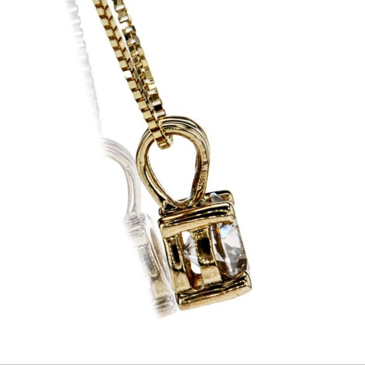 14 karaat Geelgouden Ketting met Fancy Light Diamant