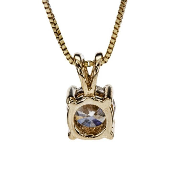 14 karaat Geelgouden Ketting met Fancy Light Diamant